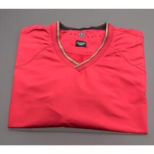 Nike Golf Pullover Windbreaker Short Sleeve Maroon Red Mens XXL V Neck